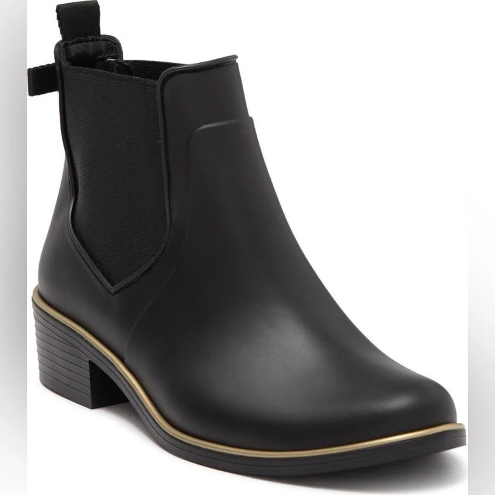 NWOB Kate Spade New York Solstice Black Rubber Rain Boots Sz-10